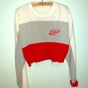 Authentic Coca- Cola self cropped knitted sweater